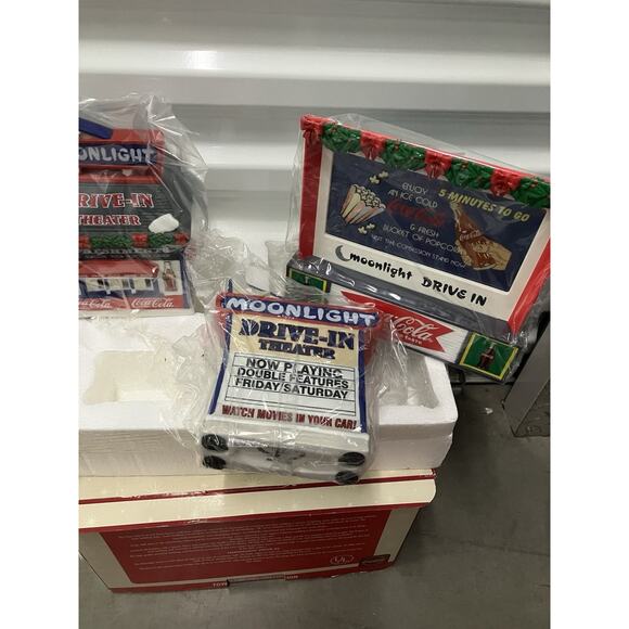 VTG 1990 TOWN SQUARE COLLECTION COCA COLA MOONLIGHT DRIVE-IN THEATER - Picture 1 of 13